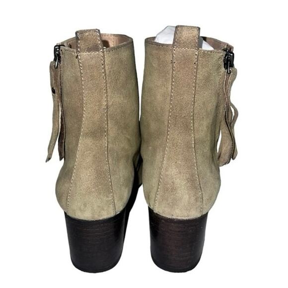 Suede Block Heel Ankle Booties – Size 7 | Soft Nude Tan Neutral Boots - Picture 17 of 17